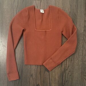 Abercrombie Ribbed Square-Neck Top